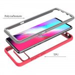 Wholesale Galaxy S10 5G Clear Dual Defense Hybrid Case (Red)